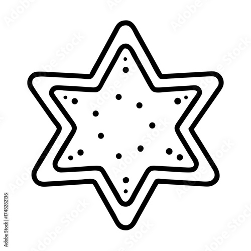 Hanukkah Star Cookie icon transparent background