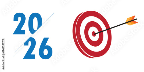 Happy new year 2026 design.