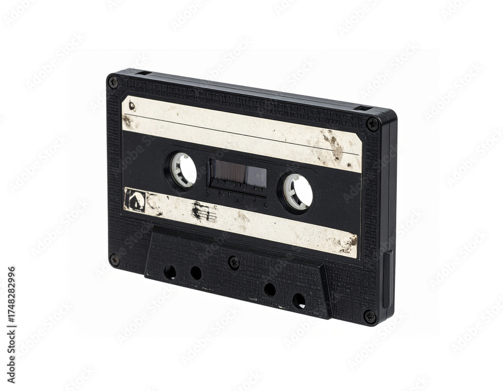 Fototapeta premium audio cassette isolated on white