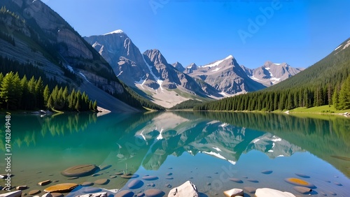 Wallpaper Mural Peaceful Mountain Meadow Torontodigital.ca