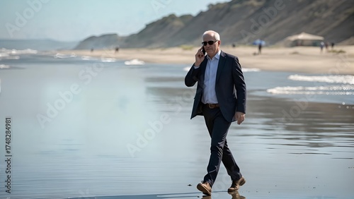 Blurry Beach Wanderer