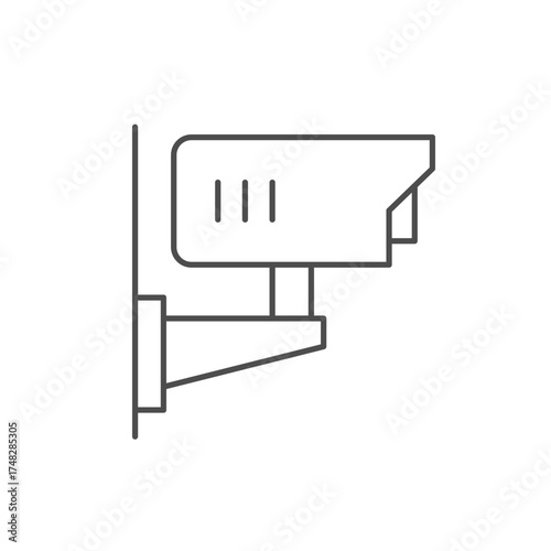 Security camera line outline icon