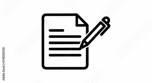 Document with a pen icon