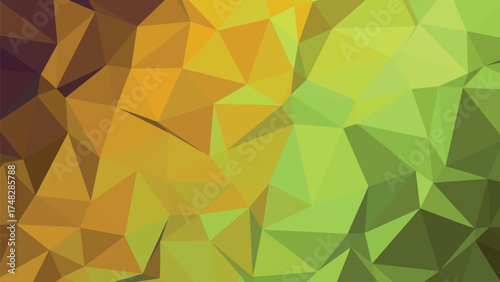 Abstract geometric low poly design with vibrant color gradients and clean lines
