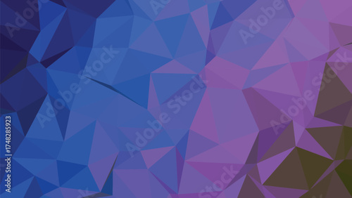 Abstract geometric low poly design with vibrant cmyk colors and clean lines