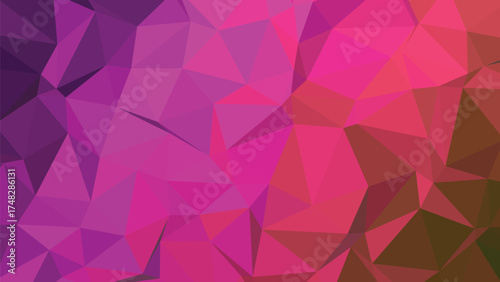 Abstract geometric low poly shapes with vibrant color gradients and clean lines