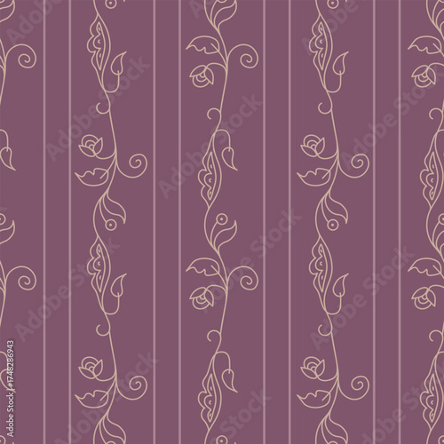 Seamless abstract elegant floral pattern. Print for textile, wallpaper, covers, surface. For fashion fabric.