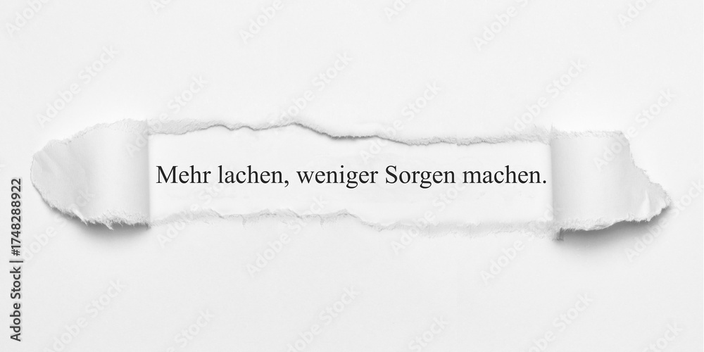 Fototapeta premium Mehr lachen, weniger Sorgen machen.