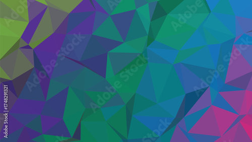 Abstract geometric low poly background with vibrant color gradients and clean lines