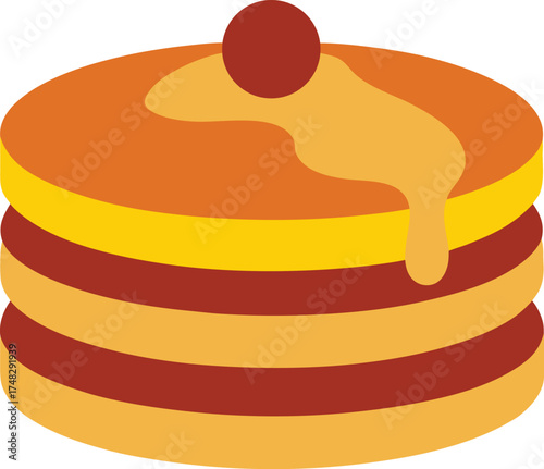 Pancakes with syrup clip art on transparent background