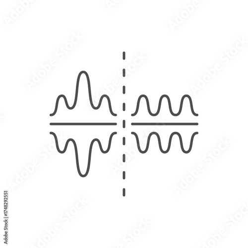 Noise compression line outline icon