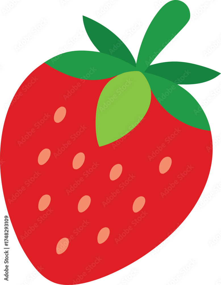Fototapeta premium Strawberry clip art on transparent background