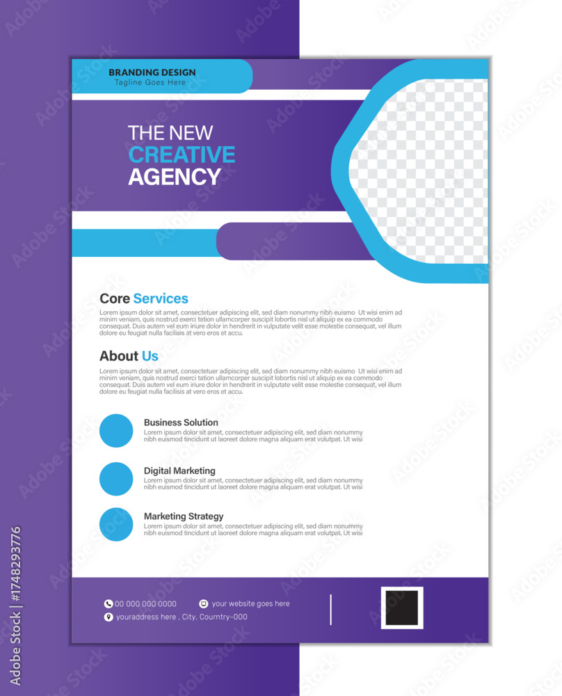 Obraz premium Flyer template layout design.