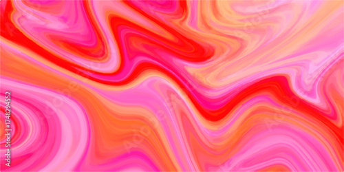 Abstract, colorful silk texture background with pink and blue flowing waves and circles, ideal for a soft digital wallpaper design or art backdrop illustration