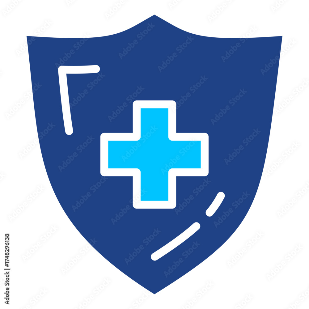 Fototapeta premium Health Insurance Simple Vector Icon Collection