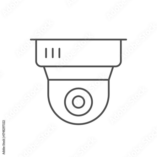 Dome security camera line icon