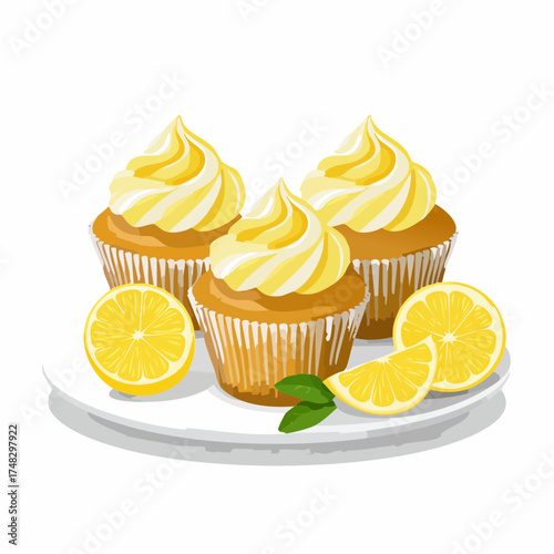 Zitronen-Cupcakes mit Baiserhaube