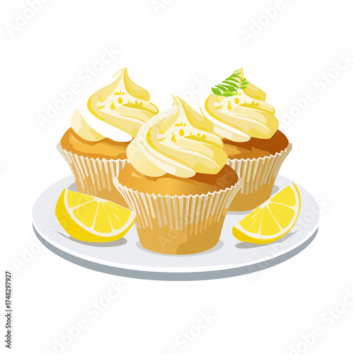 Zitronen-Cupcakes mit Baiserhaube