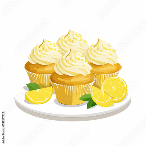 Zitronen-Cupcakes mit Baiserhaube