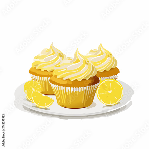 Zitronen-Cupcakes mit Baiserhaube