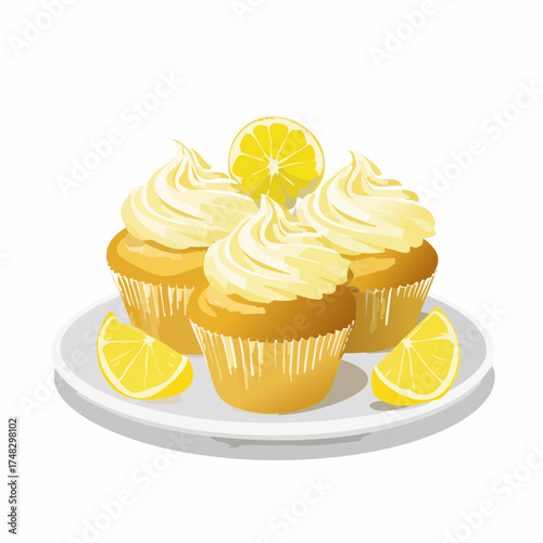 Zitronen-Cupcakes mit Baiserhaube
