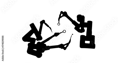 Advanced robotic arms precisely assembling intricate components in a futuristic industrial setting, showcasing innovation and automation excellence.