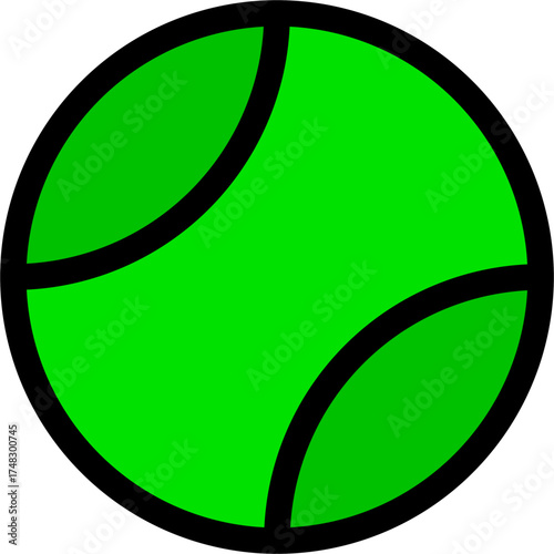 tennis ball sport icon green equipment