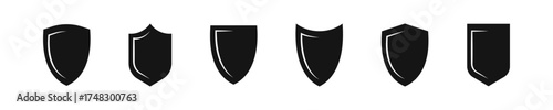 Shield vector icons. Protection symbol collection. Different shield shapes. Defence sign set. Vector graphic icons EPS 10