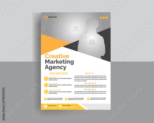 Corporate business flyer template brochure design template