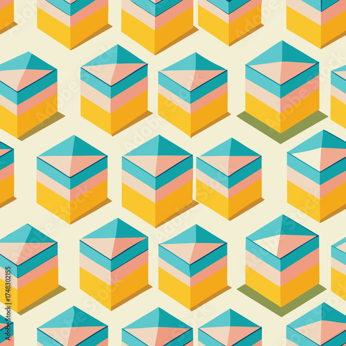 seamless geometric pattern with triangles