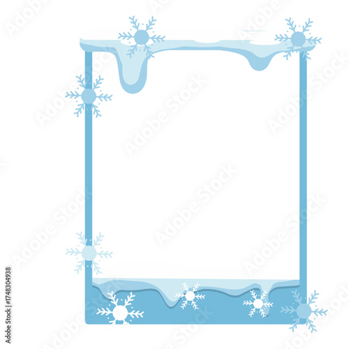 frame with snowflakes