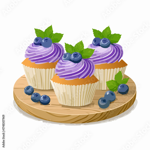 Blaubeer-Cupcakes
