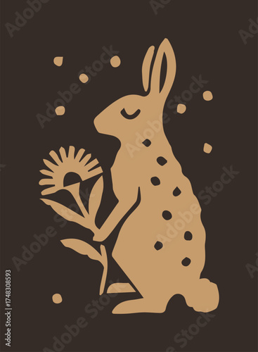 folk design illustration bird hawk flower floral tiger snake serpent rabbit hare bunny horse swallow eagle traditional sunflower