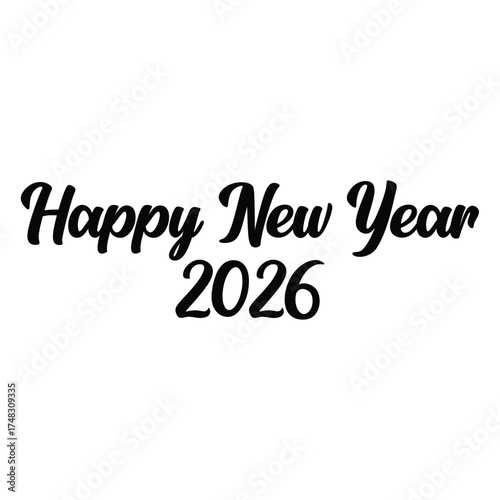 Happy new year 2026 a stylish and elegant greeting for the upcoming year