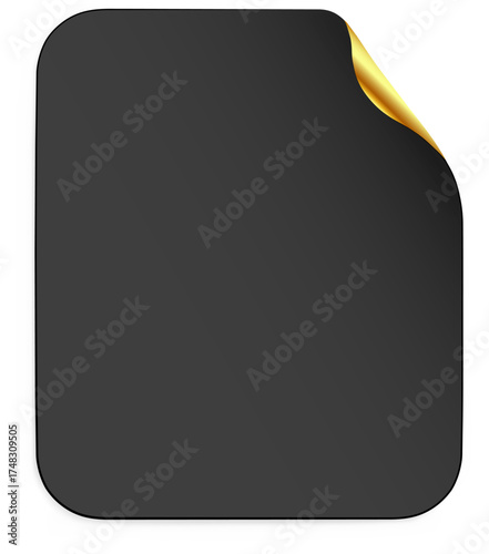 Black Banner Golden Corner