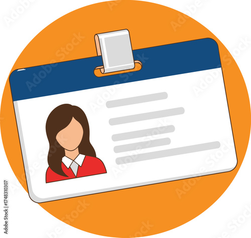 Employee business identity badge with picture showcases professional company member recognition well