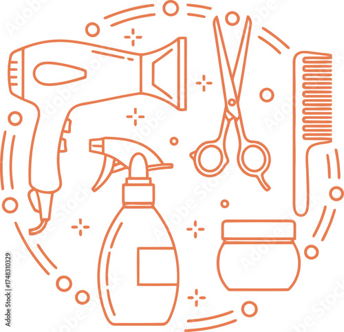 Equipment for hairstyling provides the tools needed for beauty in a salon or at home haircut