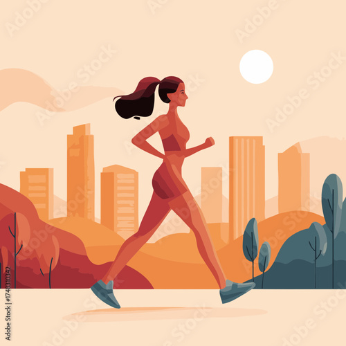 Early morning energy illustration