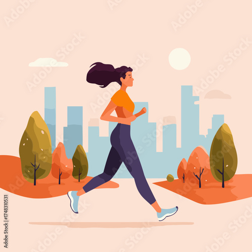 Modern life activity illustration