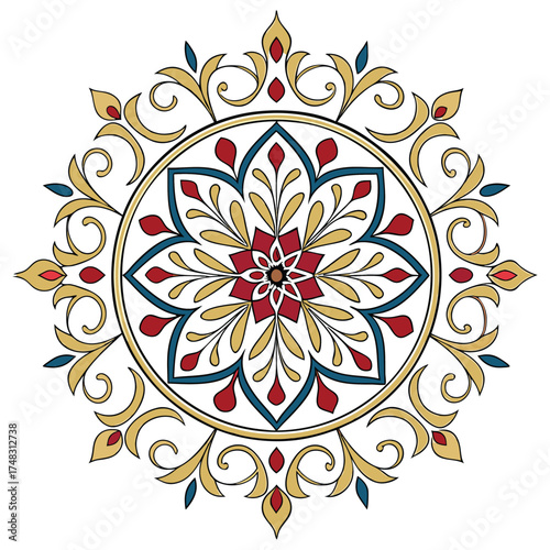Luxury Islamic Arabesque Pattern Mandala Vector Illustration