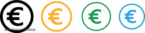 Money euro icon. European euro currency or euro symbol flat icon. euro icon vector symbol for mobile apps and website UI designs.