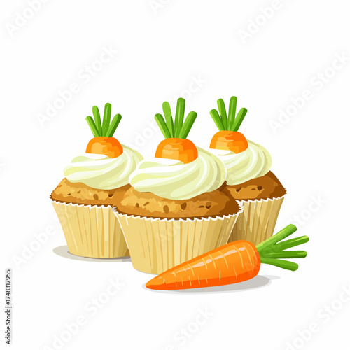 Karotten-Cupcakes mit Frischkäsecreme