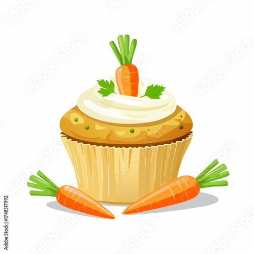 Karotten-Cupcakes mit Frischkäsecreme