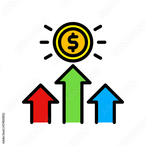 Competitive Advantage lineal color icon