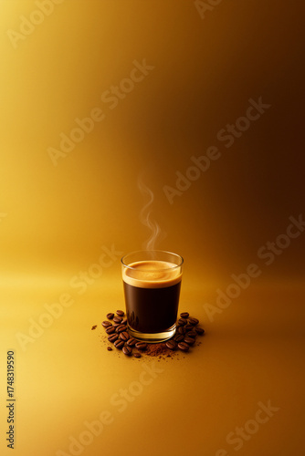 Coffee in a blank background.