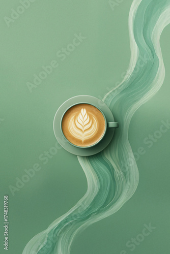 Coffee in a blank background.