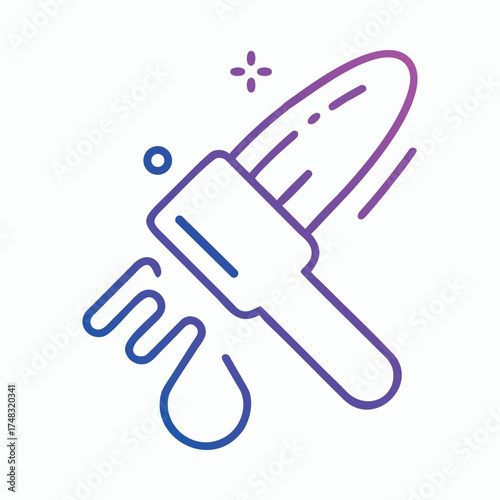 Colorful Paint Brush and Roller Icon Set for Art and Creative Services

