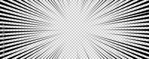 Black comic book transparent background