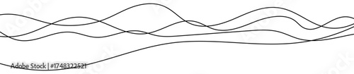 Thin curved wavy lines