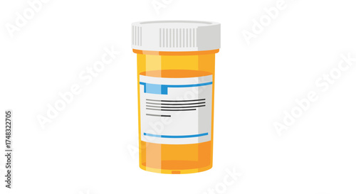 A close up shot of a prescription medication bottle. 